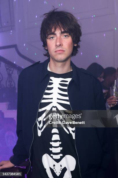 Gene Gallagher attends Annabel's Halloween party on October 28, 2022 in London, England.