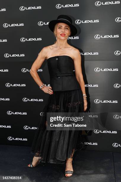 Elsa Pataky attends Victoria Derby Day at Flemington Racecourse on October 29, 2022 in Melbourne, Australia.