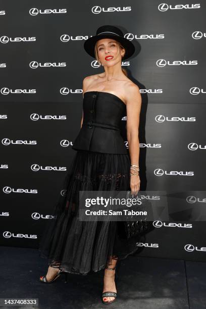 Elsa Pataky attends Victoria Derby Day at Flemington Racecourse on October 29, 2022 in Melbourne, Australia.