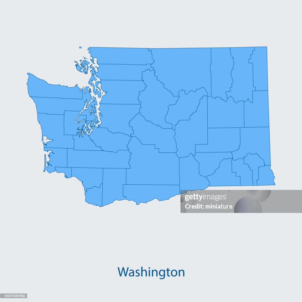 Basic Washington Maps Washington Map High-Res Vector Graphic - Getty Images