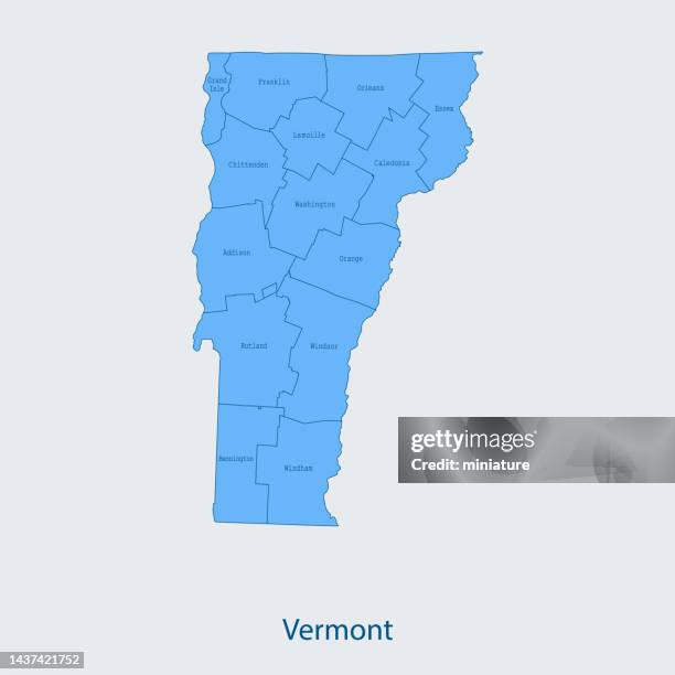 vermont map - vermont stock illustrations