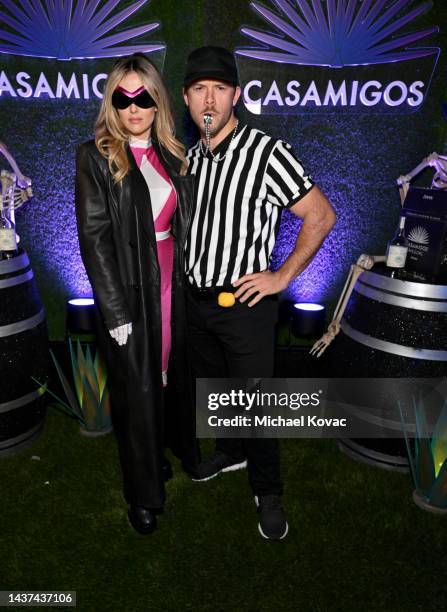 Zoey Deutch and Jimmy Tatro attend the Casamigos Halloween Party Returns in Beverly Hills on October 28, 2022 in Beverly Hills, California.