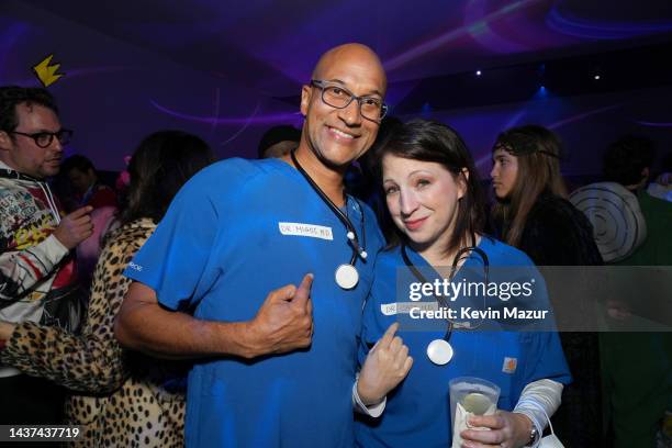 Keegan-Michael Key and Elle Key attend the Casamigos Halloween Party Returns in Beverly Hills on October 28, 2022 in Beverly Hills, California.