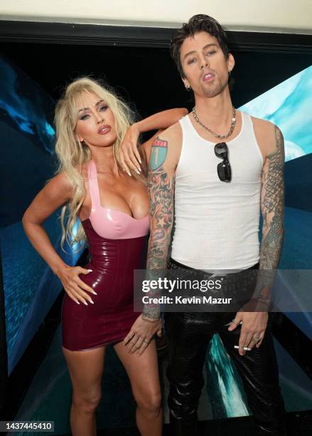 Megan Fox and Machine Gun Kelly attend the Casamigos Halloween Party Returns in Beverly Hills on October 28, 2022 in Beverly Hills, California.