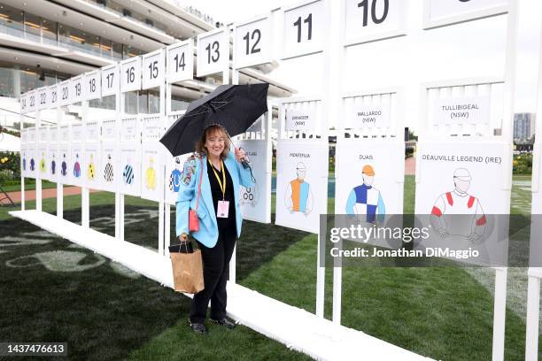 General view of the Melbourne Cup barrier draw after 2022 Penfolds Victoria Derby Day at Flemington Racecourse on October 29, 2022 in Melbourne,...