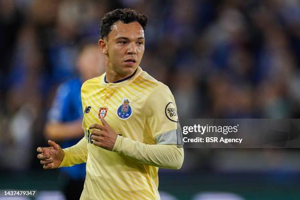 Pepe of FC Porto looks on during the Group B - UEFA Champions League match between Club Brugge KV and FC Porto at the Jan Breydelstadion on October...