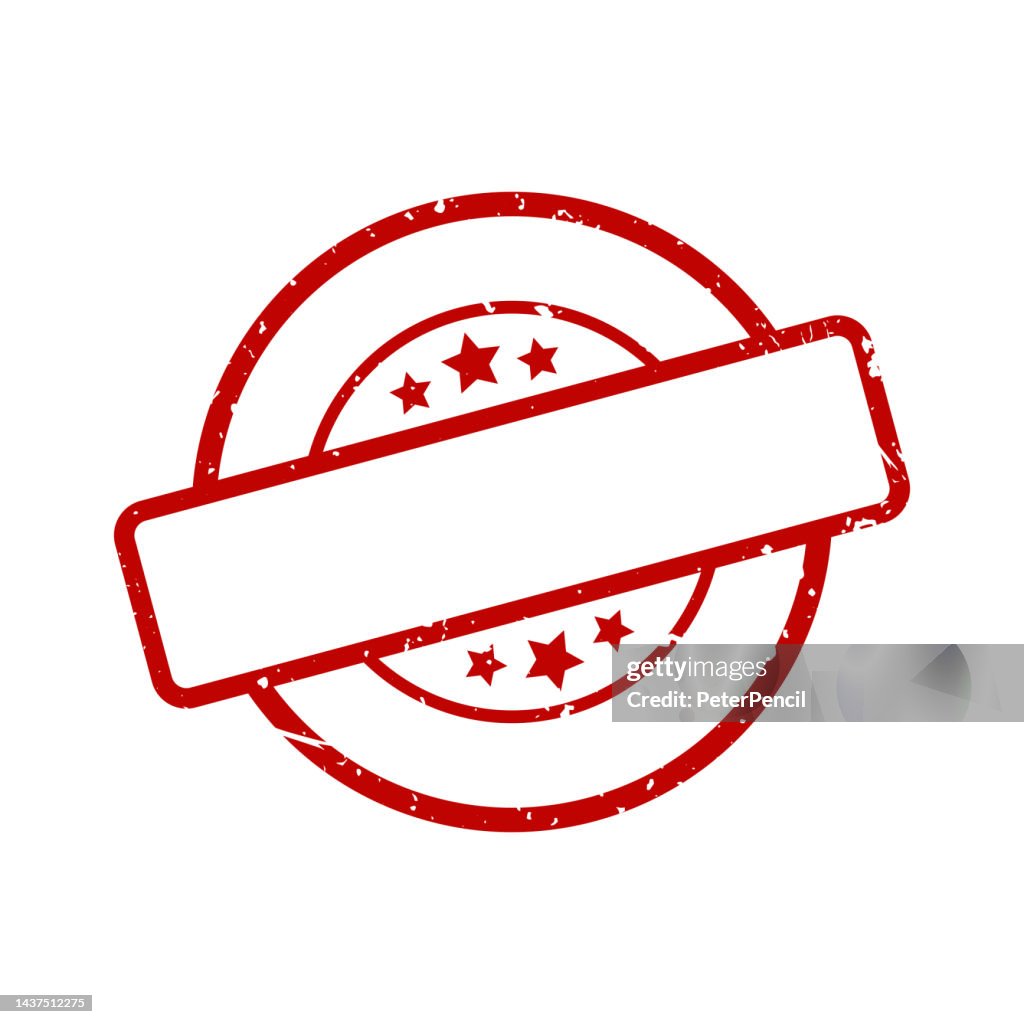 Empty Blank Stamp, Imprint, Seal Template. Vector Stock Illustration