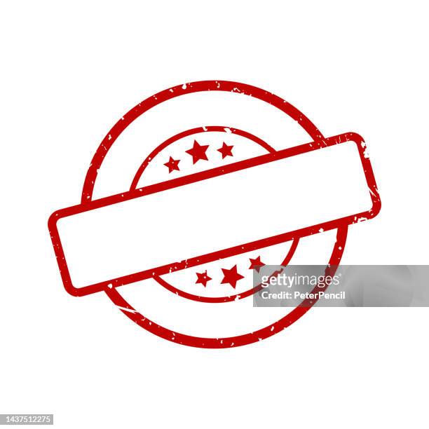 empty blank stamp, imprint, seal template. vector stock illustration - stamp stock illustrations