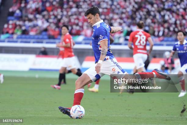 Eduardo of Yokohama F.marinos in action during the J.LEAGUE Meiji Yasuda J1 33rd Sec. Match between Yokohama F･Marinos and Urawa Red Diamonds at...
