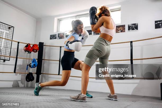 may the better win - womens boxing stock pictures, royalty-free photos & images