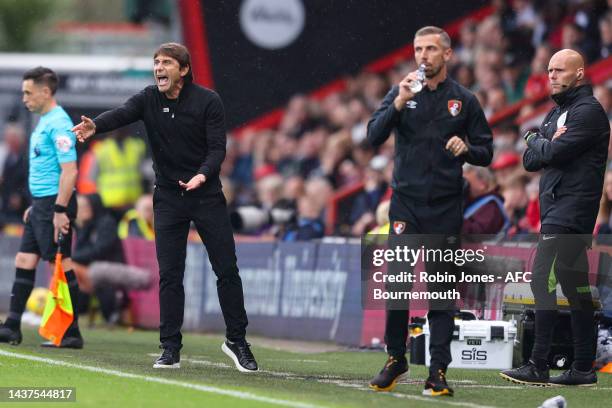 Head Coach Antonio Conte of Bournemouth during the Premier League match between AFC Bournemouth and Tottenham Hotspur at Vitality Stadium on October...