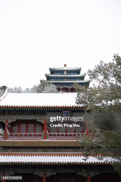 chinese ancient architecture - 北京 stockfoto's en -beelden