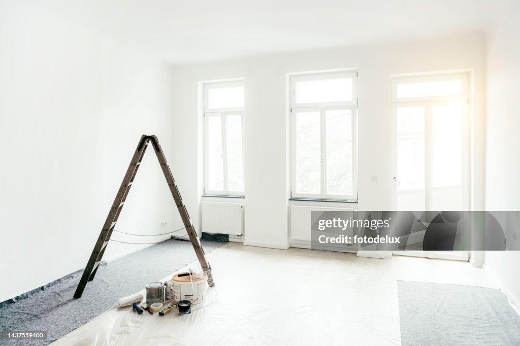 Innenraum einer Wohnung im Umbau