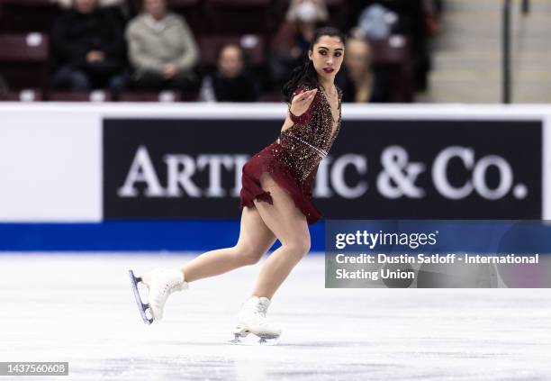 Gabrielle Daleman of Canada performs during the women's free skate during the ISU Grand Prix of Figure Skating - Skate Canada International at the...