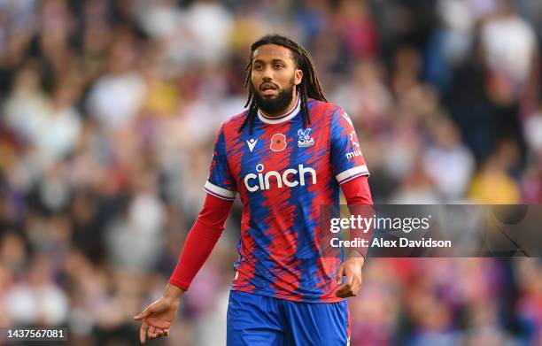 Jairo Riedewald of Crystal Palace looks on during the Premier League match between Crystal Palace and Southampton FC at Selhurst Park on October 29,...