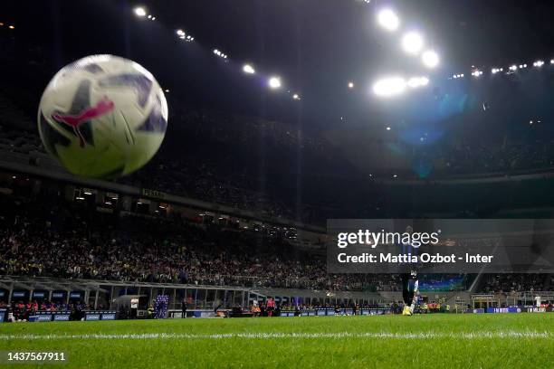 Romelu Lukaku of FC Internazionale gesture during the Serie A match between FC Internazionale and UC Sampdoria at Stadio Giuseppe Meazza on October...