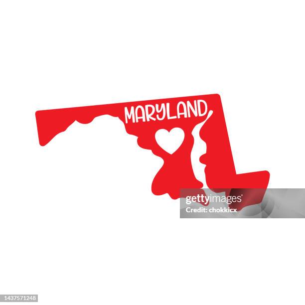 love home state maryland - maryland us state stock illustrations