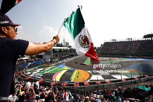 Fernando Alonso of Spain driving the Alpine F1 A522 Renault on track during qualifying ahead of the F1 Grand Prix of Mexico at Autodromo Hermanos...