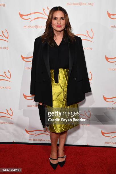 Mariska Hargitay attends the 2022 A Funny Thing Happened On The Way To Cure Parkinson's at Cipriani South Street on October 29, 2022 in New York City.