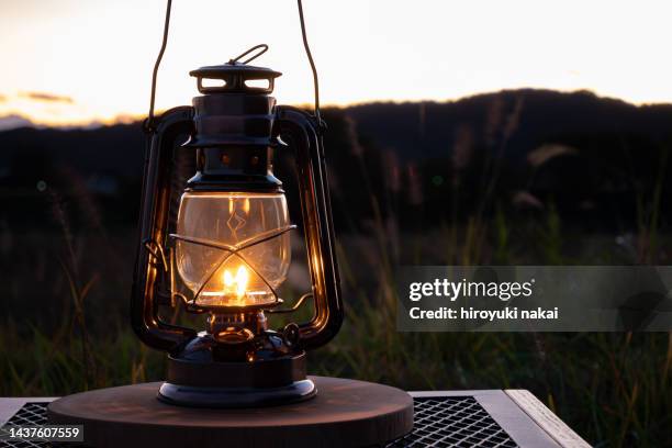 a camping lantern - oil lamp 個照片及圖片檔