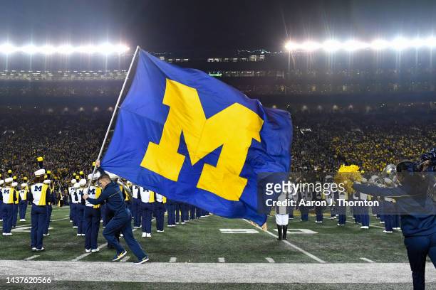 General view before a college football game between the Michigan Wolverines and the Michigan State Spartans at Michigan Stadium on October 29, 2022...