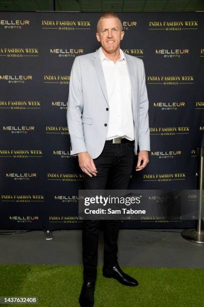 Dustin Fletcher attends India Fashion Week Australia at Marvel Stadium on October 30, 2022 in Melbourne, Australia.