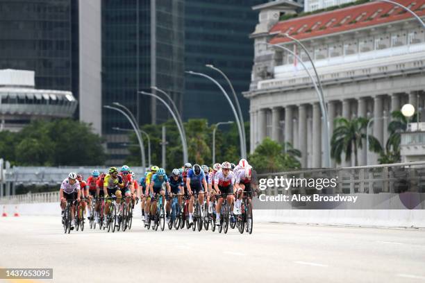 Mark Cavendish of The United Kingdom and Team Quick Step Alpha Vinyl - TDF Criterium Legends Team, Andrea Pasqualon of Italy and Team Intermarché -...