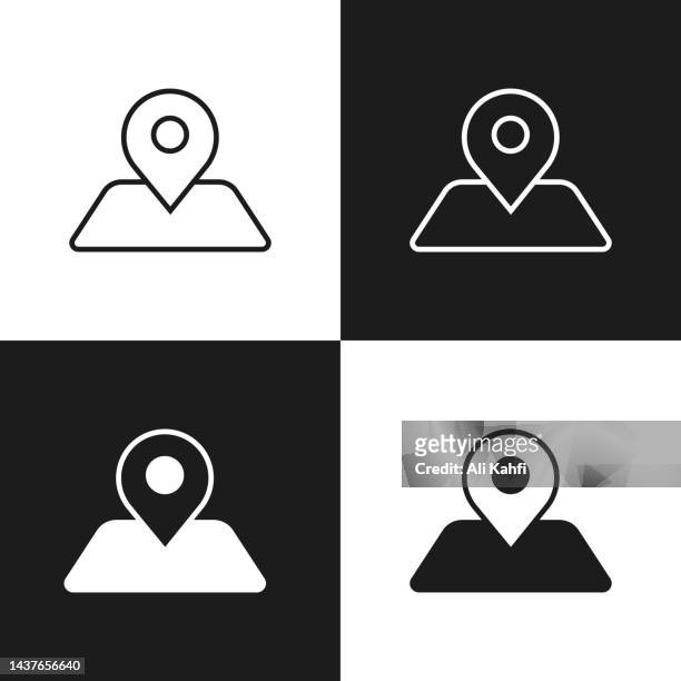 ilustrações de stock, clip art, desenhos animados e ícones de location icon - drop pin