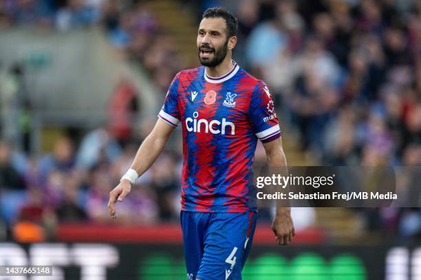 Luka Milivojevic of Crystal Palace during the Premier League match between Crystal Palace and Southampton FC at Selhurst Park on October 29, 2022 in...