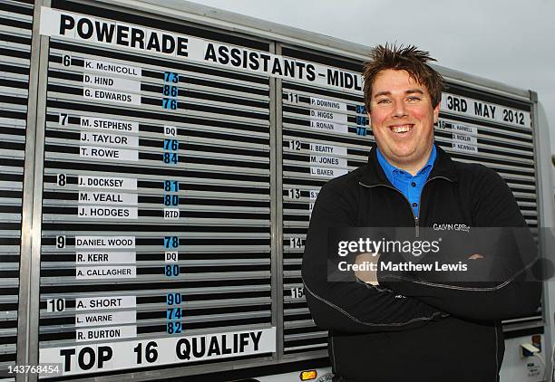 John Bandurak of Great Barr Golf Club pictured after winning the Powerade PGA Assistants' Championship Midlands Regional Qualifier at Swindon Golf...