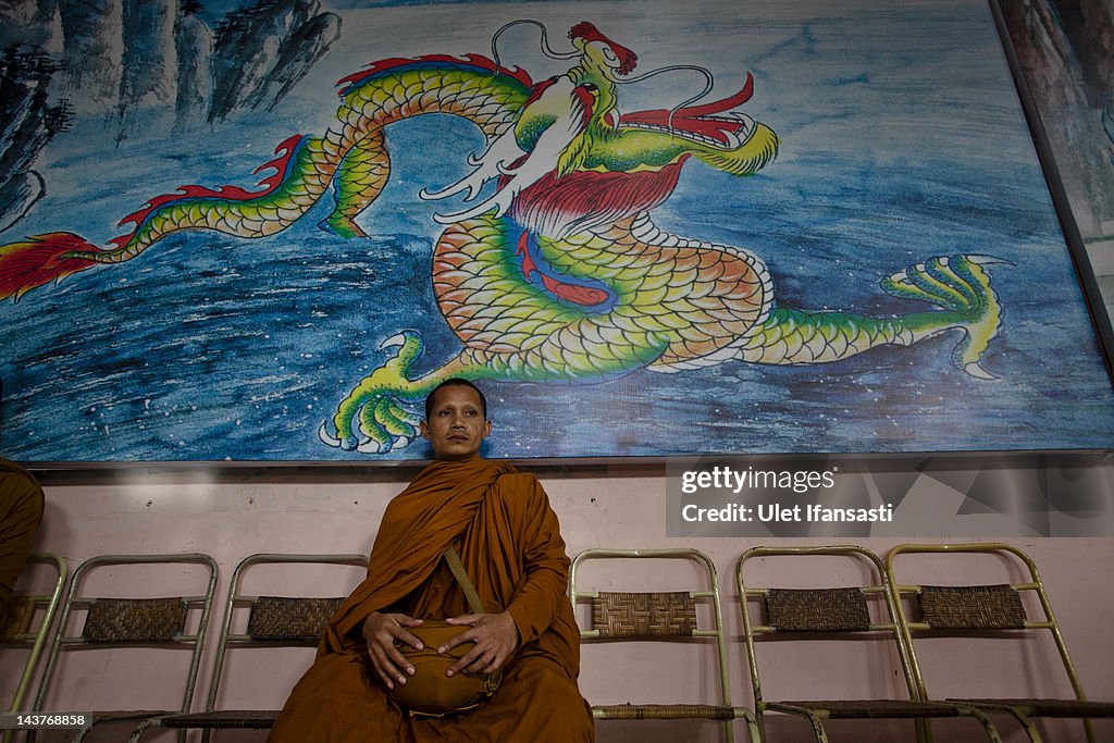 Buddhist Monks Prepare For Vesak Day