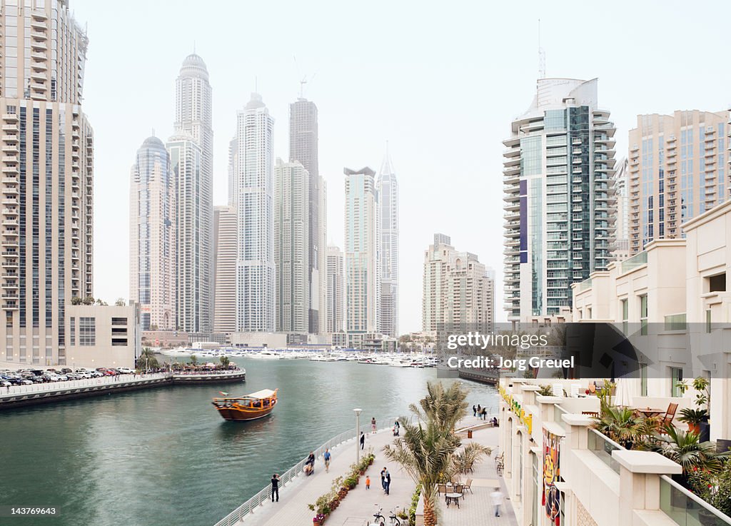 High-rise buildings at Dubai Marina