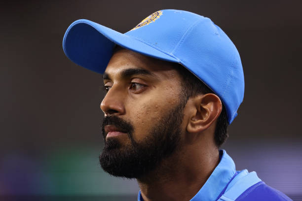 Rahul of India looks on after being defeated during the ICC Men's T20 World Cup match between India and South Africa at Perth Stadium on October 30,...