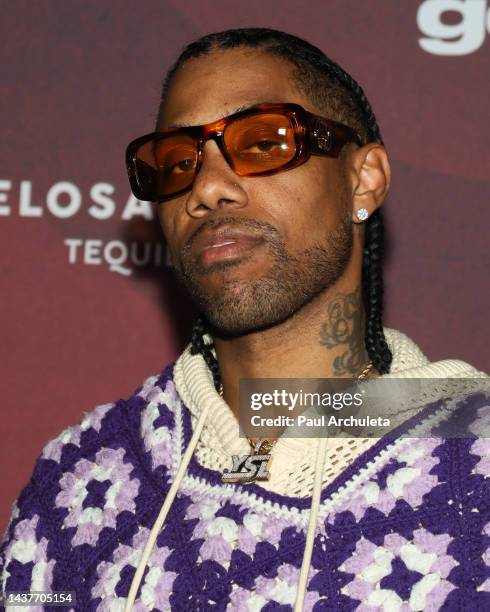 Rapper Reese Laflare attends the CARN*EVIL Halloween Party at a private residence on October 29, 2022 in Los Angeles, California.