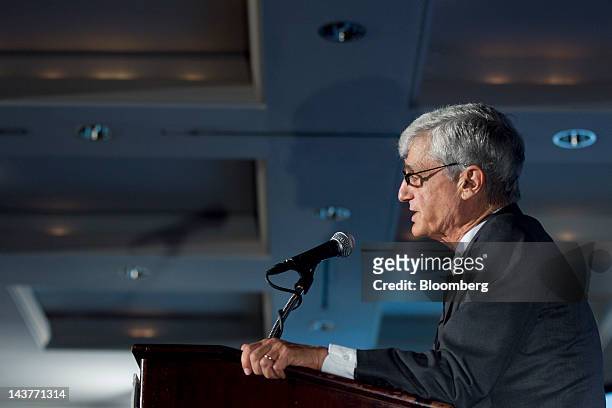 Robert Rubin, co-chair of the Council on Foreign Relations and former U.S. Treasury secretary, speaks at the Brookings Institution's Hamilton Project...
