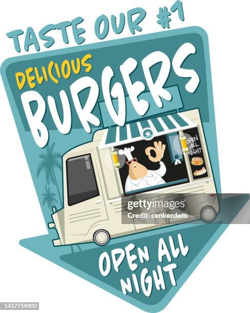 ilustrações, clipart, desenhos animados e ícones de camisa de caminhão de comida - comida de rua