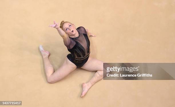 Danelle Pedrick of Team Canada competes on Floor during Women's Qualification on Day Two of the FIG Artistic Gymnastics World Championships at M&S...