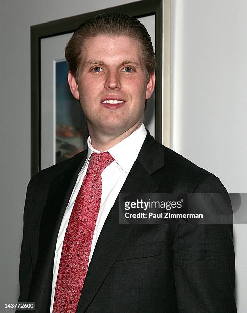 Eric Trump poses for pictures at Trump Tower on May 3, 2012 in New York City.