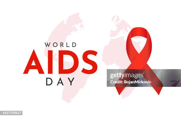 stockillustraties, clipart, cartoons en iconen met world aids day card, background. vector - aids awareness ribbon