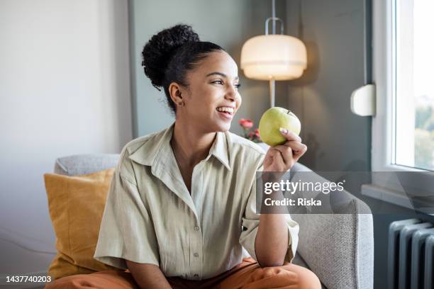 concept of a healthy lifestyle - apple fruit stock pictures, royalty-free photos & images
