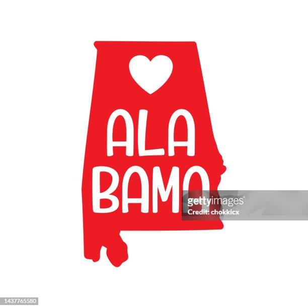 love home state alabama - alabama stock illustrations