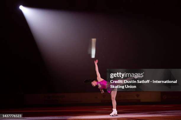 Gabrielle Daleman of Canada performs during the Gala Exhibition during the ISU Grand Prix of Figure Skating - Skate Canada International at the...