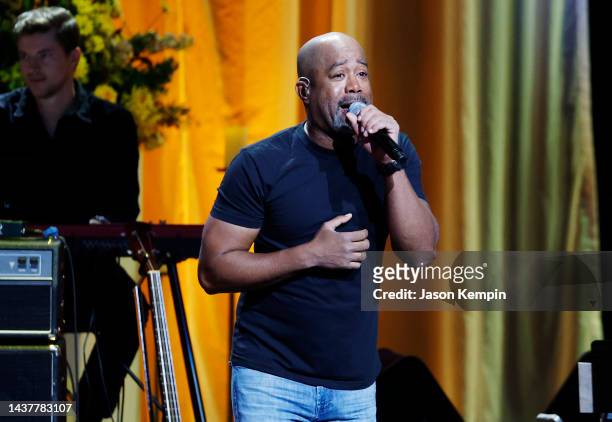 Darius Rucker performs onstage during Coal Miner's Daughter: A Celebration of the Life & Music of Loretta Lynn at The Grand Ole Opry on October 30,...
