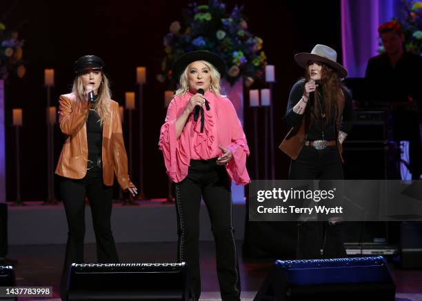 Presley Tanita Tucker, Tanya Tucker and Layla Tucker perform onstage for CMT Coal Miner's Daughter: A Celebration of the Life & Music of Loretta Lynn...