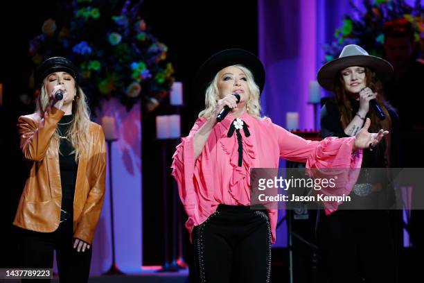 Presley Tanita Tucker, Tanya Tucker and Layla Tucker perform onstage during Coal Miner's Daughter: A Celebration of the Life & Music of Loretta Lynn...