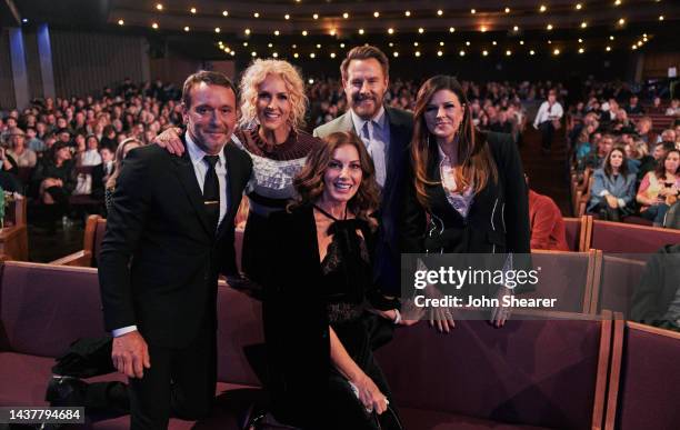 Tim McGraw, Kimberly Schlapman, Faith Hill, Jimi Westbrook and Karen Fairchild seen during CMT Coal Miner's Daughter: A Celebration of the Life &...