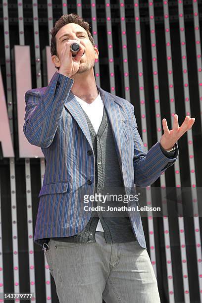 Chris Mann performs at NBC's "The Voice" Final 4 Artists Concert at 5 Towers Outdoor Concert Arena on May 3, 2012 in Universal City, California.