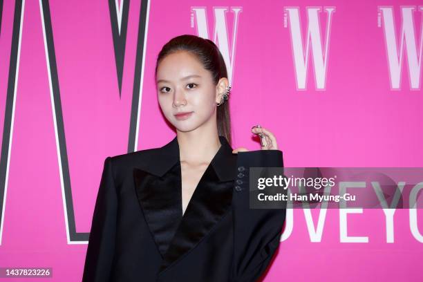Lee Hye-Ri aka Hyeri of South Korean girl group Girl's Day poses for photographs at the W Magazine Korea Breast Cancer Awareness Campaign 'Love Your...