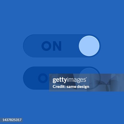 On And Off Toggle Switch Buttons Material Design Switch Buttons High ...