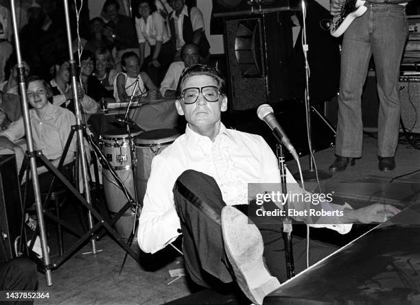 Jerry Lee Lewis performing at Lorelei in New York City on August 9, 1979.